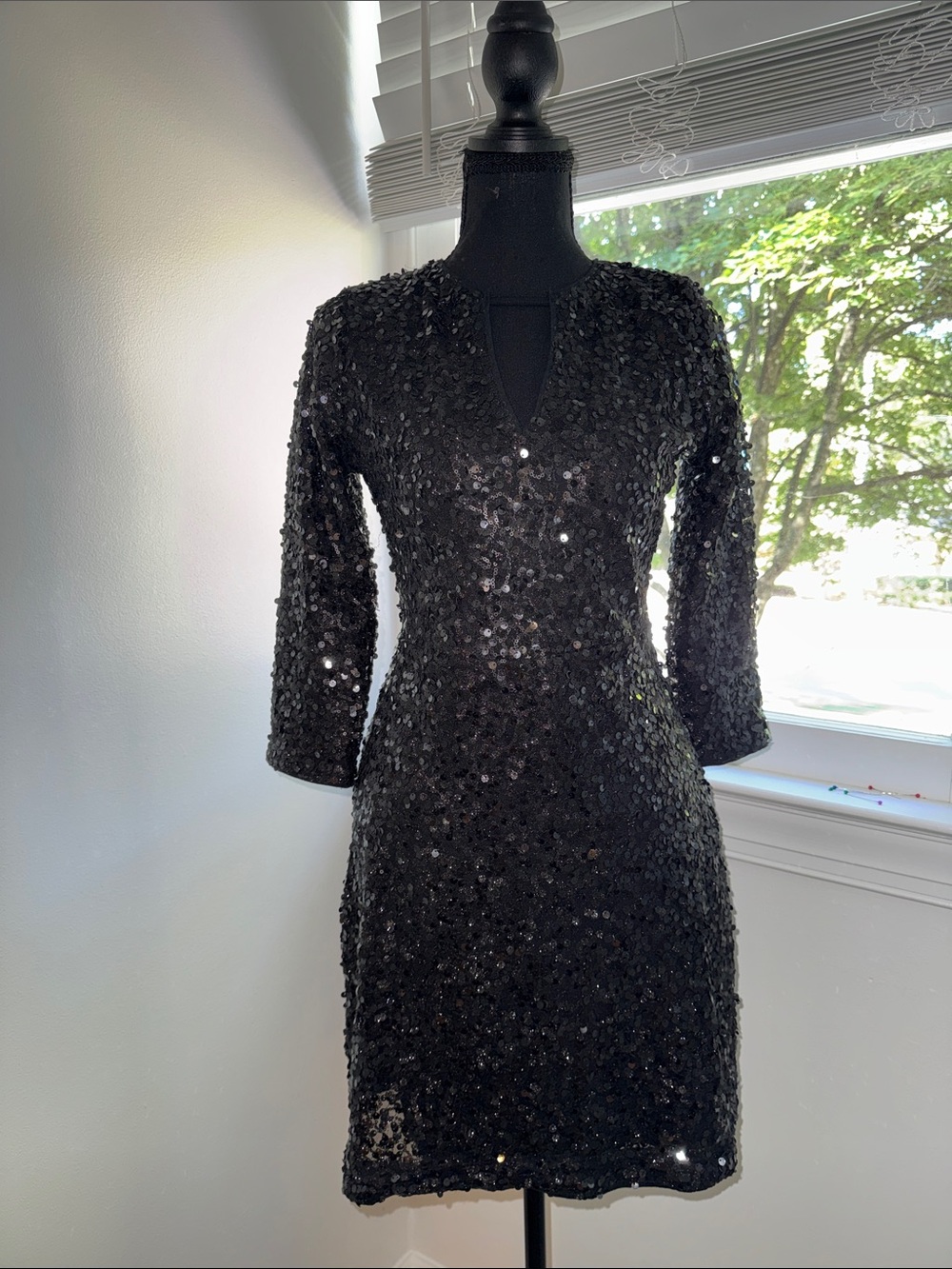 Abercrombie & Fitch Black Sequin Mini Dress